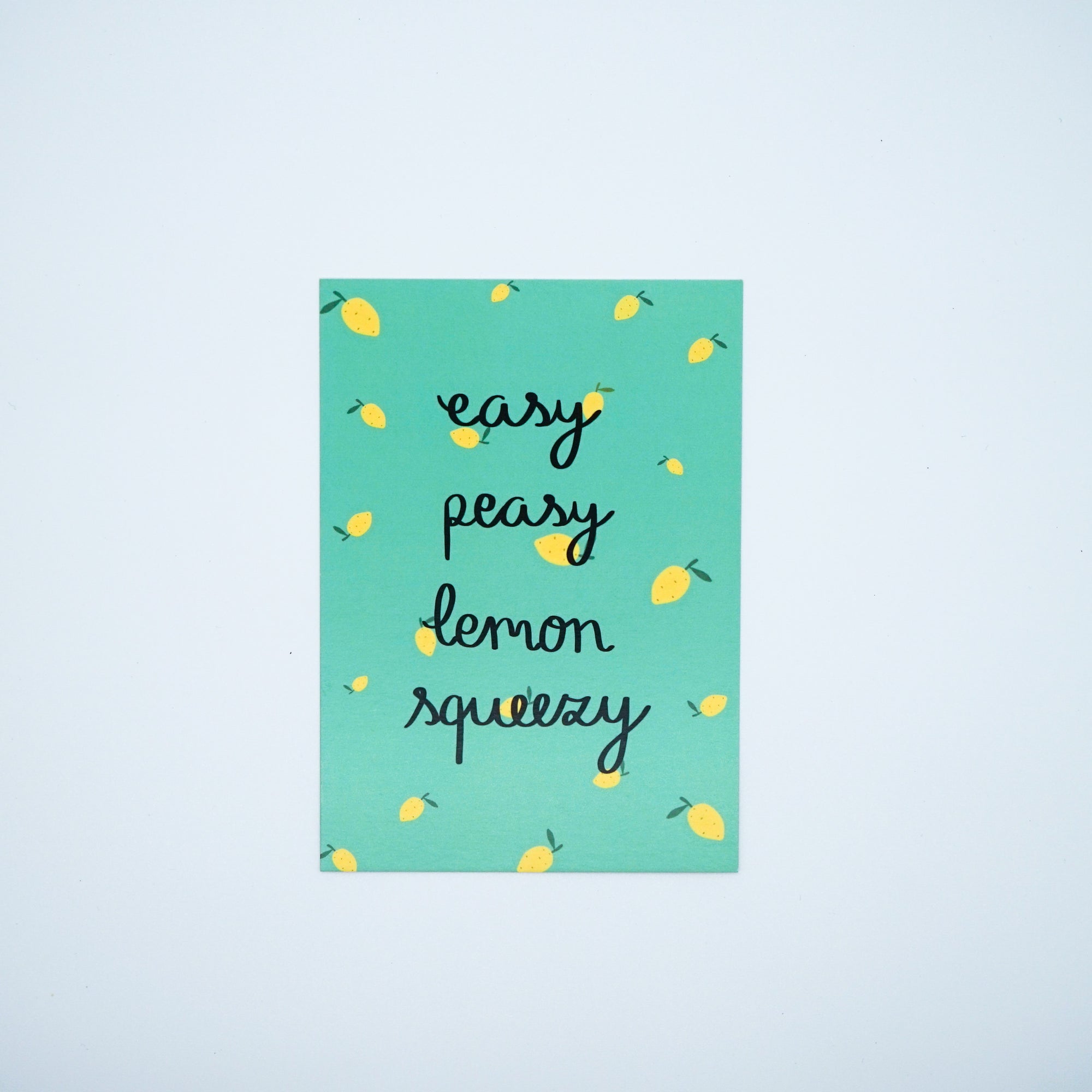 Postkarte "easy peasy lemon squeezy"