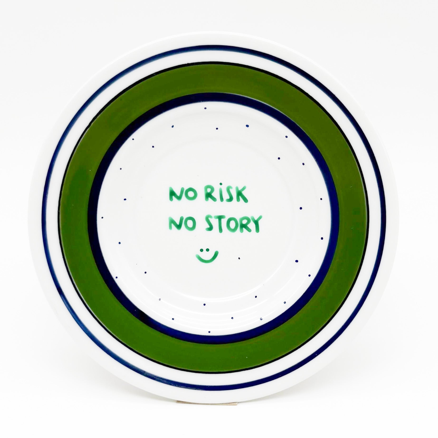 Wandteller small NO RISK NO STORY "hope"