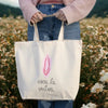 viva la vulva XXL Shopper aus Baumwolle