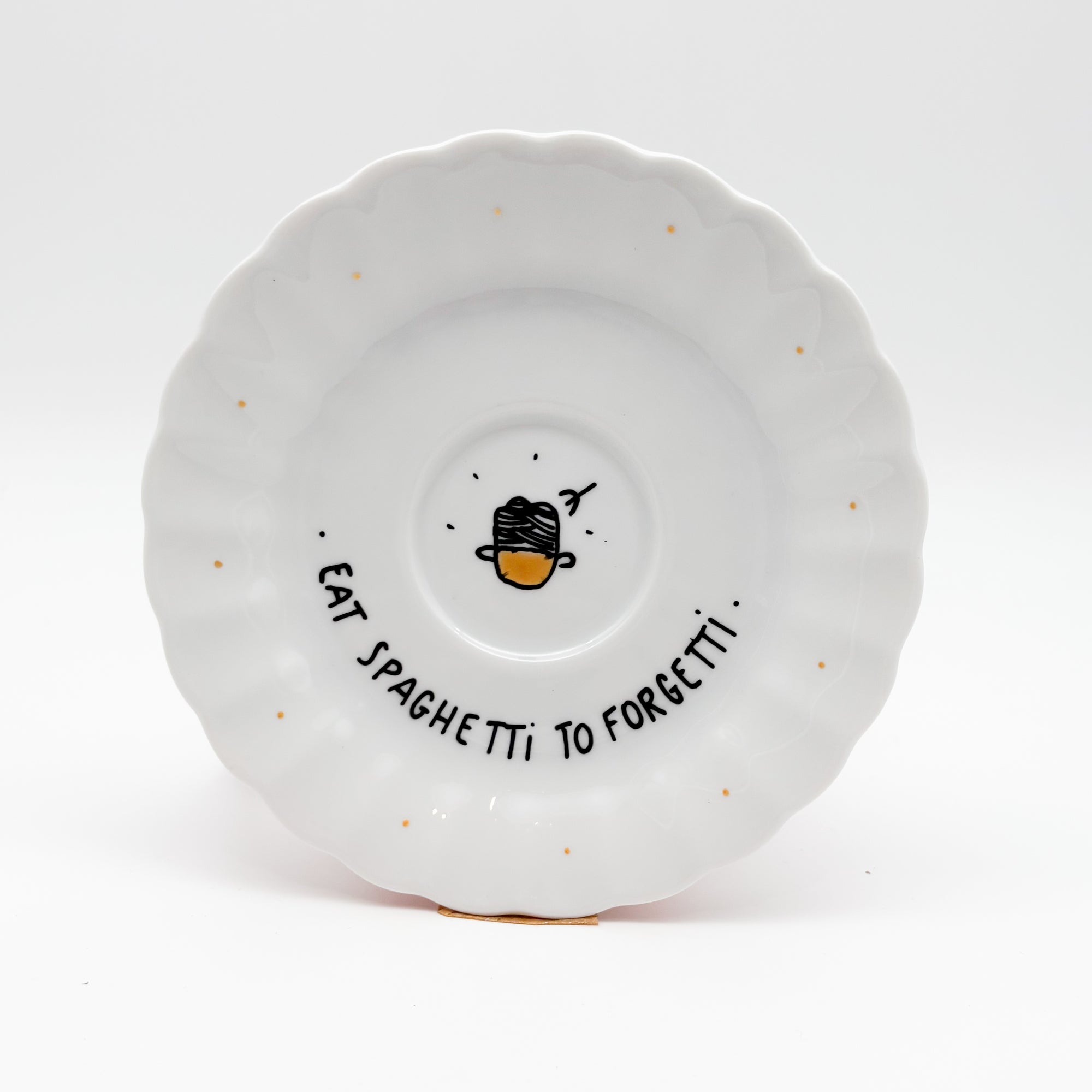 Wandteller small EAT SPAGHETTI TO FORGETTI „classy“