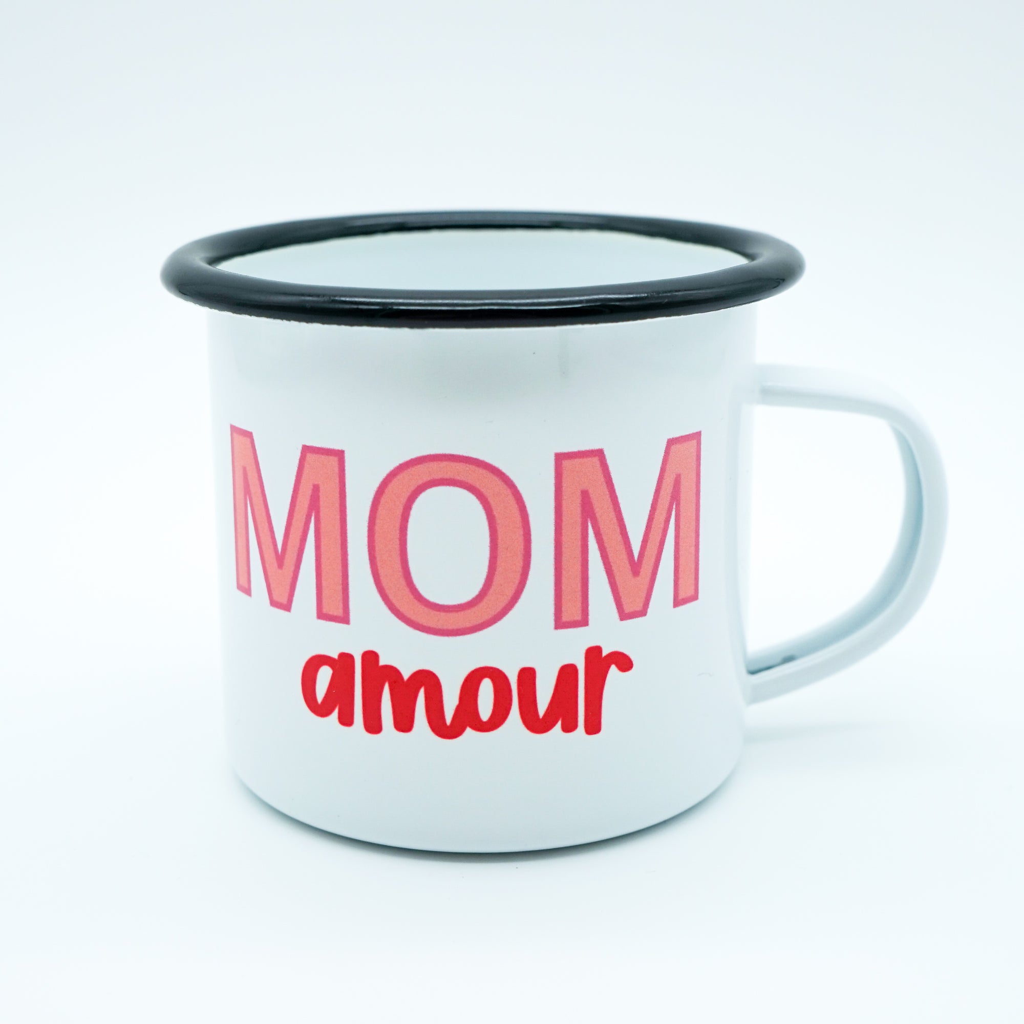 Emaille Tasse "MOM amour"