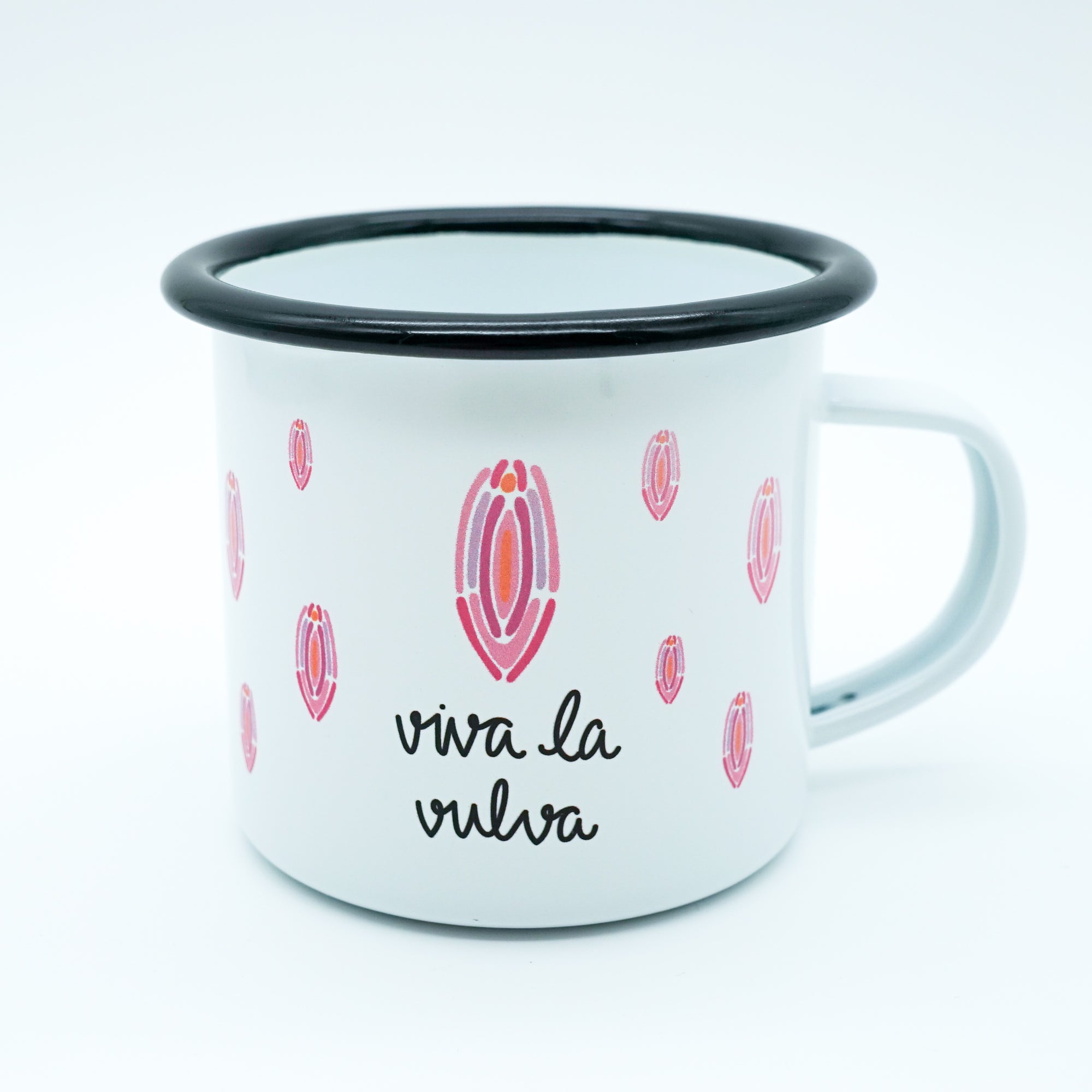 Emaille Tasse "viva la vulva"