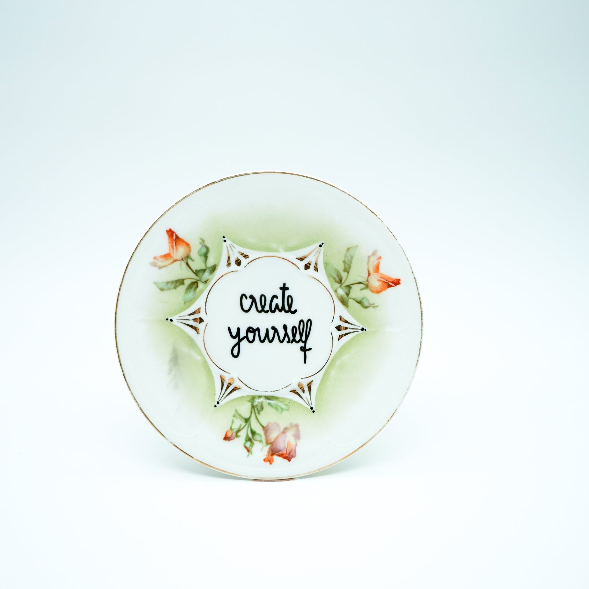 Wandteller small create yourself "roses"