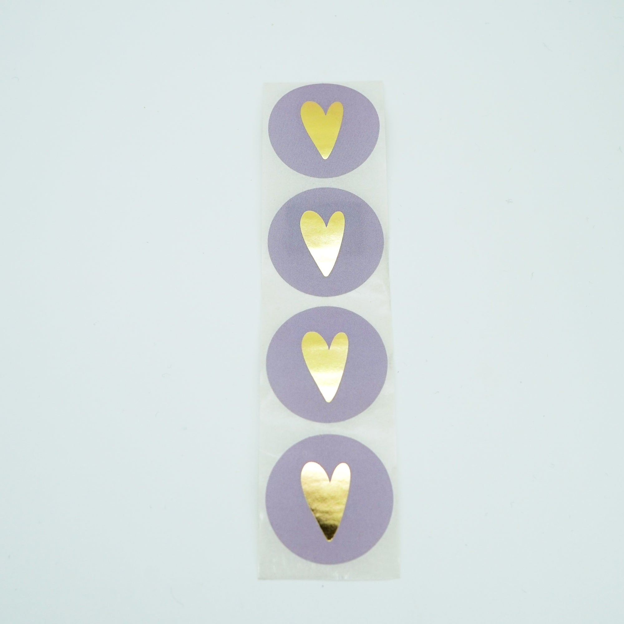 Sticker Aufkleber Geschenkverpackung  4er Pack "Herz lila"