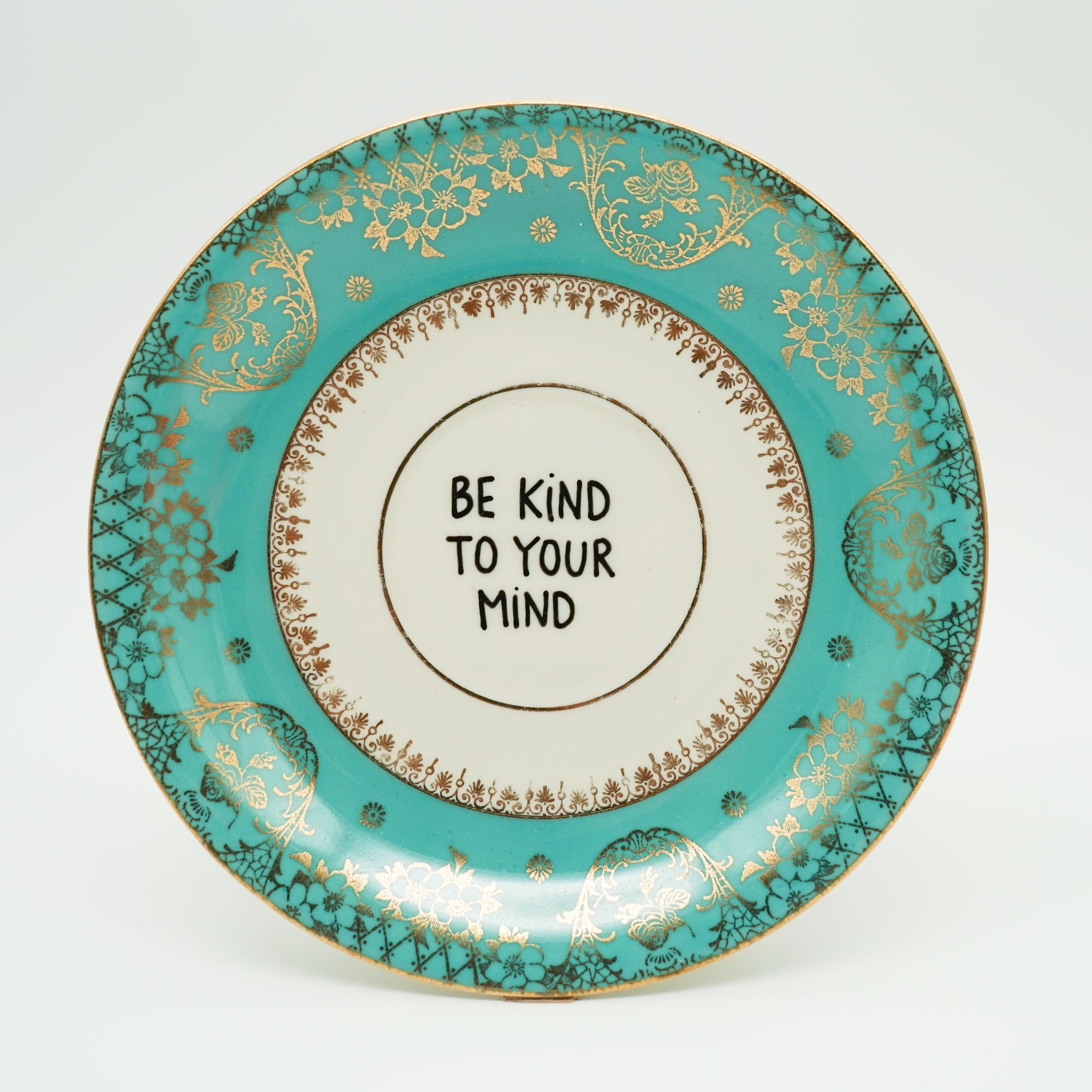 Wandteller small BE KIND TO YOUR MIND "tourquise"