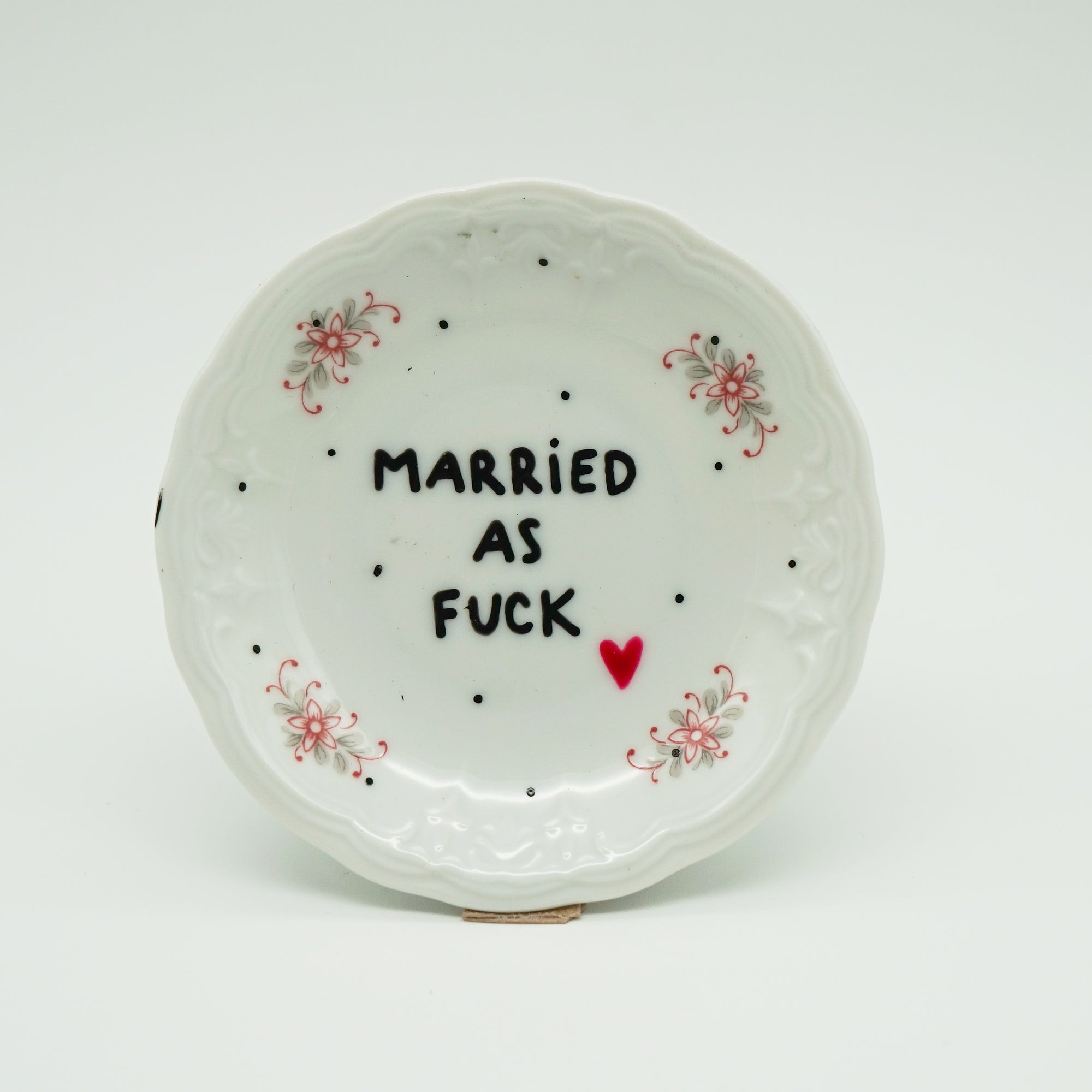 Wandteller mini MARRIED AS FUCK "lovely"