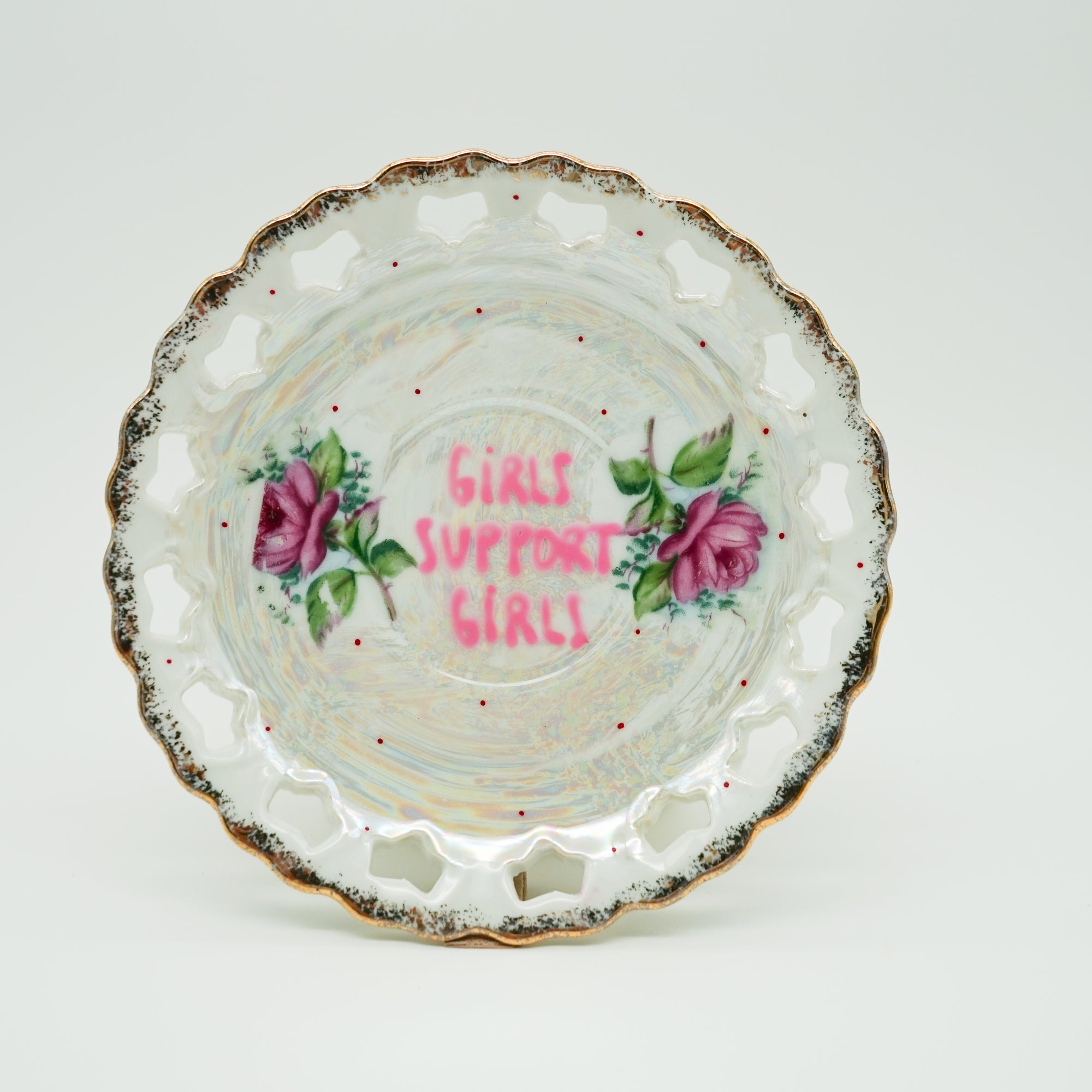 Wandteller small GIRLS SUPPORT GIRLS "pearl"