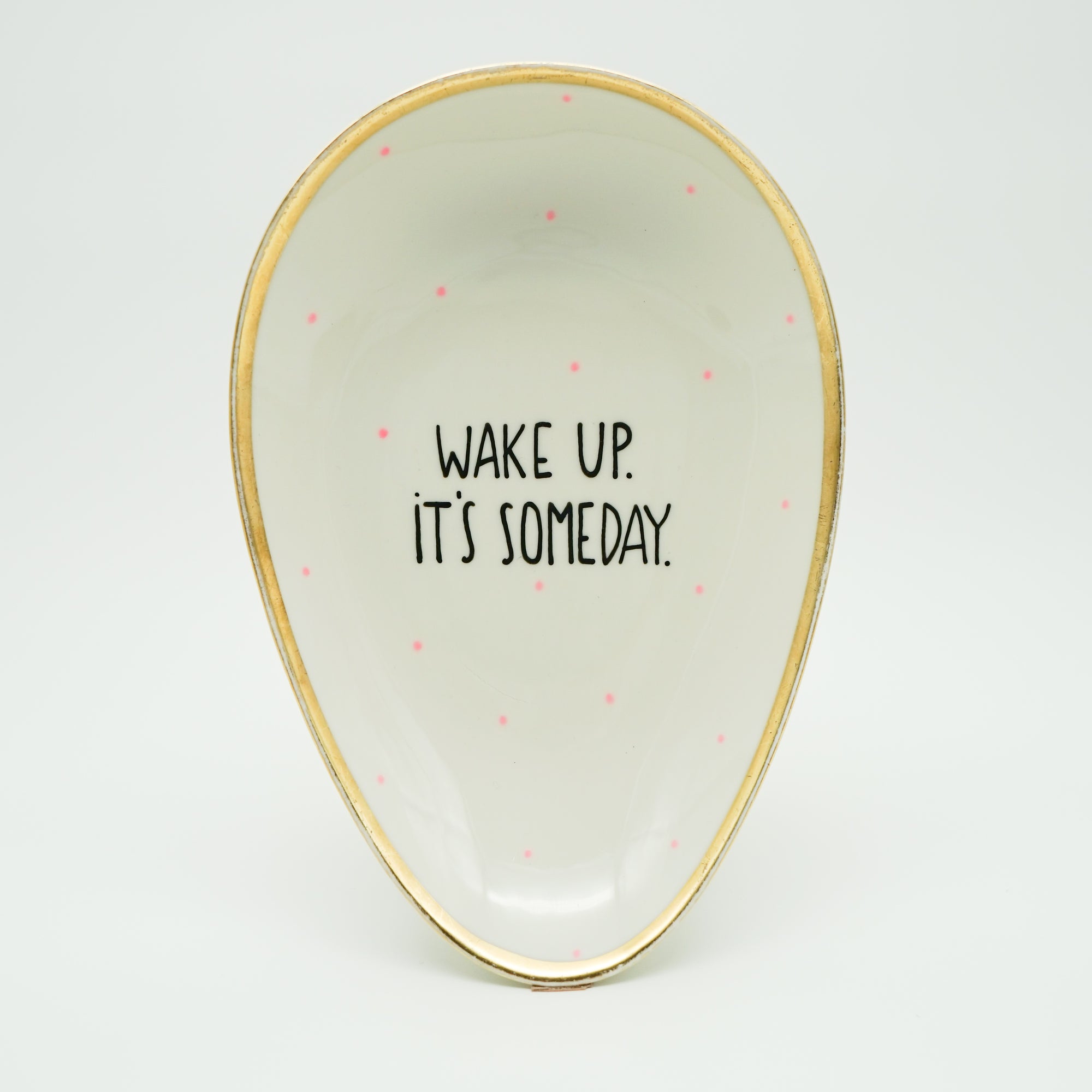 Wandteller long WAKE UP. IT´S SOMEDAY. "scream"