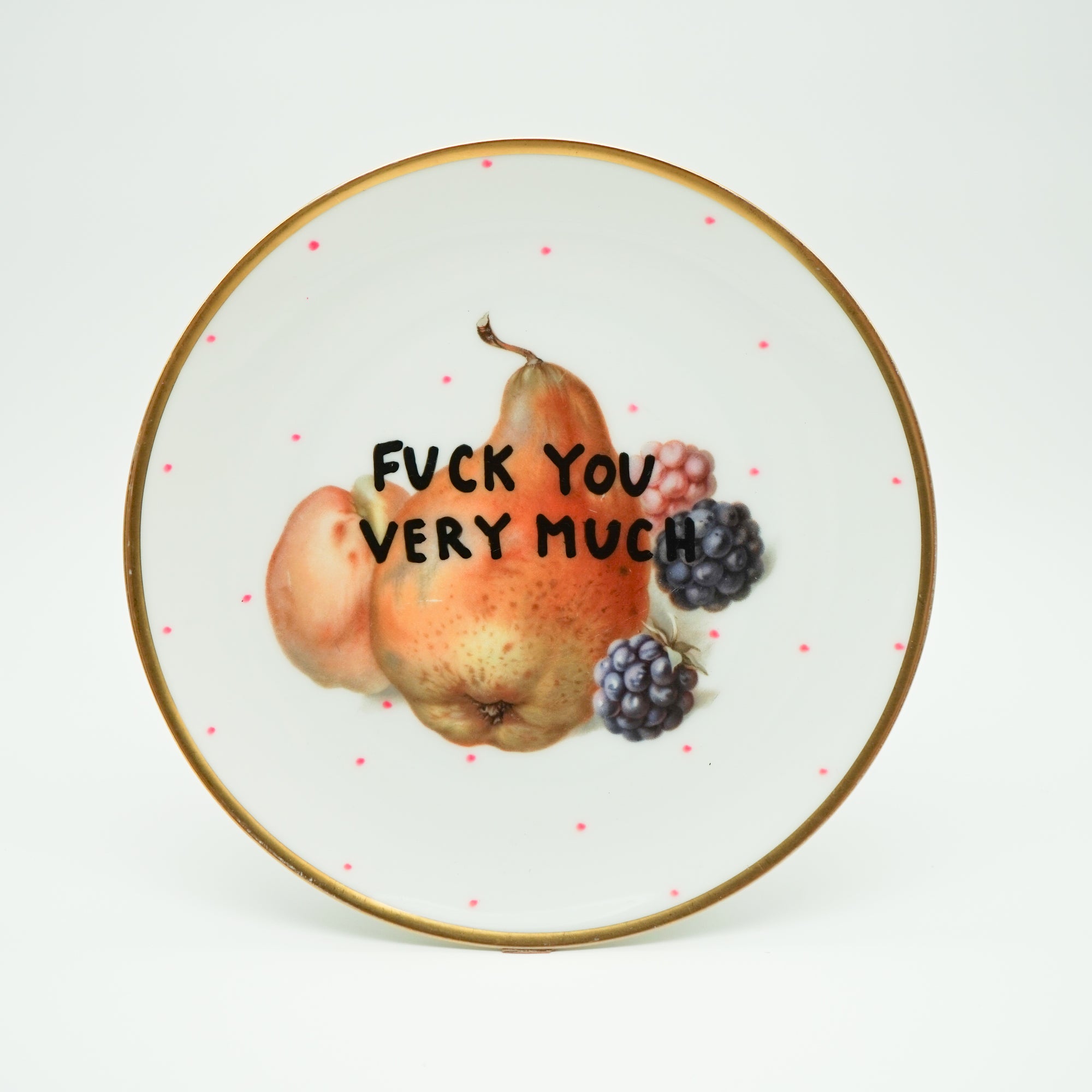 Wandteller midi FUCK YOU VERY MUCH "fruits"