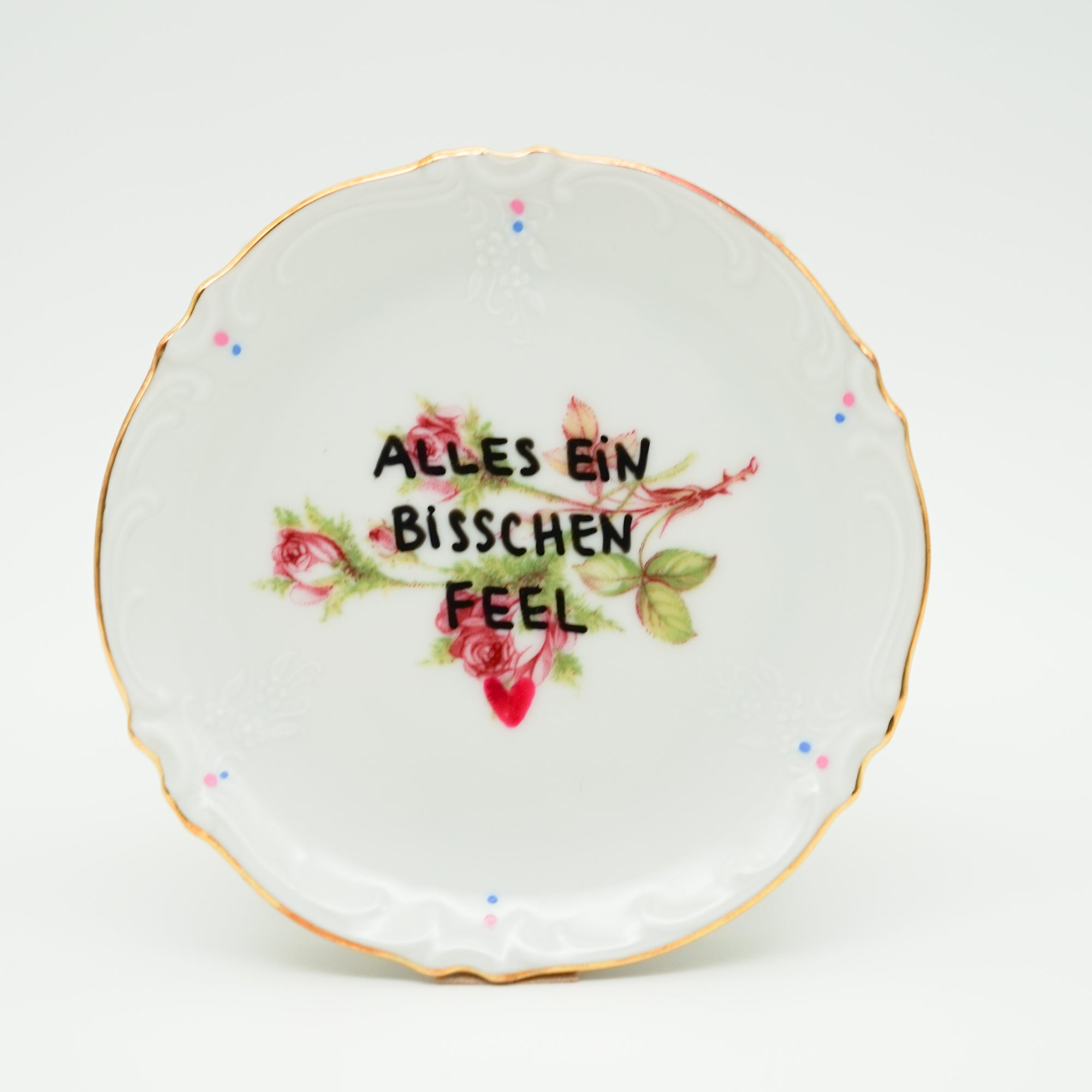 Wandteller mini ALLES EIN BISSCHEN FEEL "roses&dots"