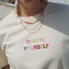 T-Shirt kurzarm Biobaumwolle UNISEX "CREATE YOURSELF" FAIR FASHION