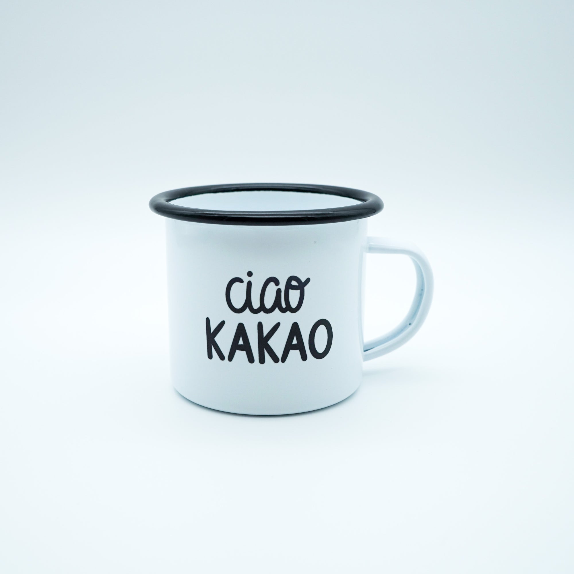 Emaille Tasse "ciao KAKAO"⁹