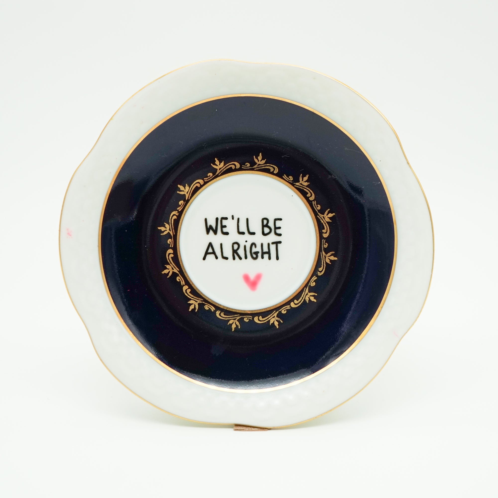 Wandteller small WE´LL BE ALRIGHT "dark"
