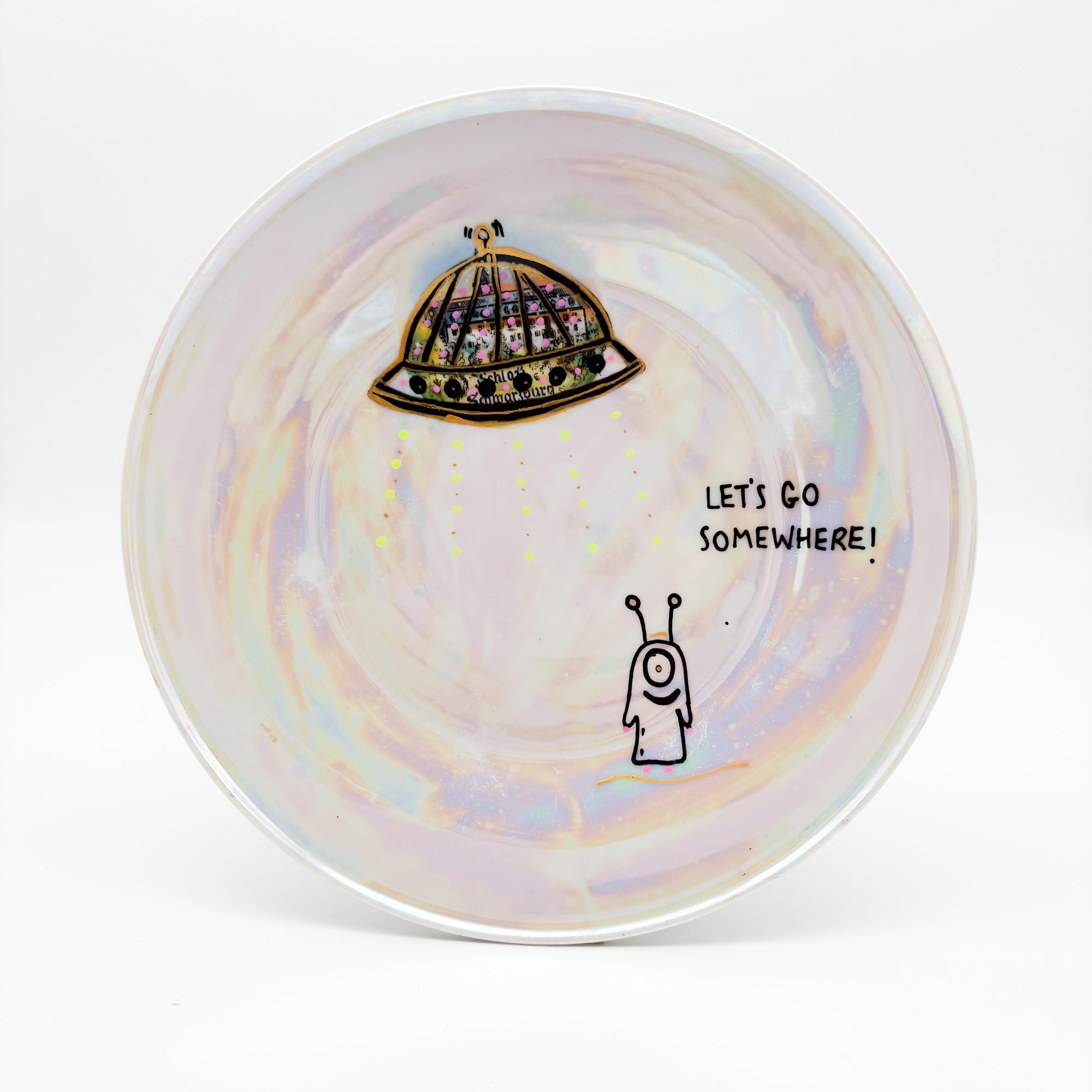 Wandteller midi LET´S GO SOMEWHERE "alien"