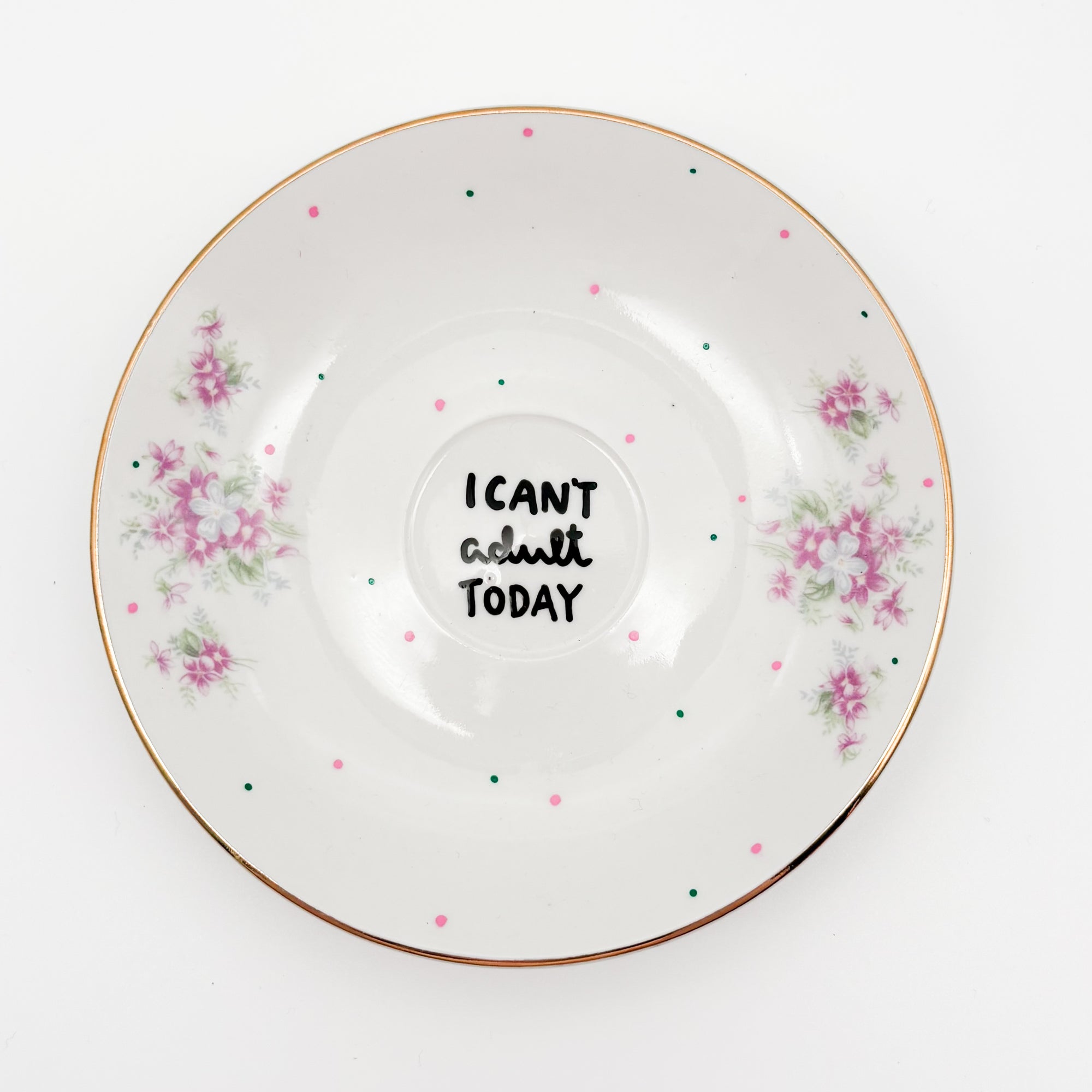 Wandteller small I CAN´T ADULT TODAY "everyday"