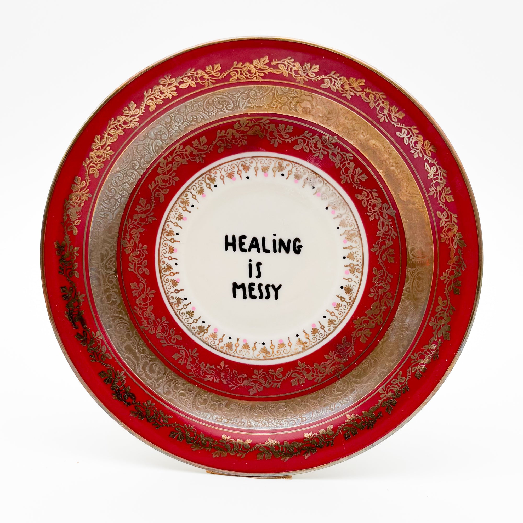 Wandteller small HEALING IS MESSY "fire"