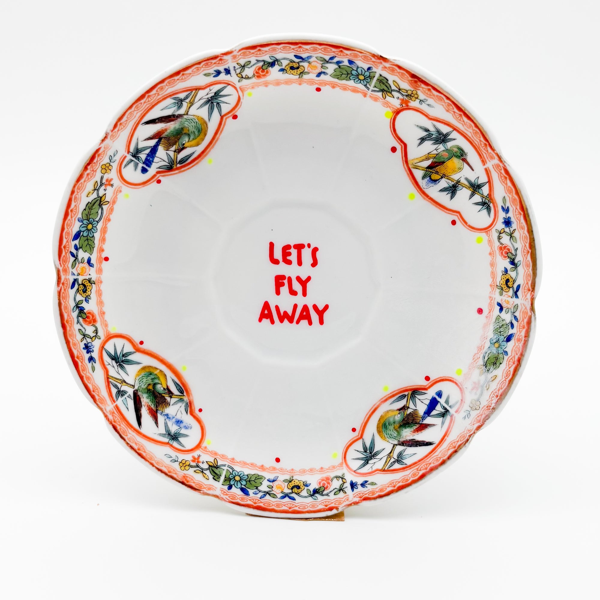 Wandteller small LET´S FLY AWAY "birdy"