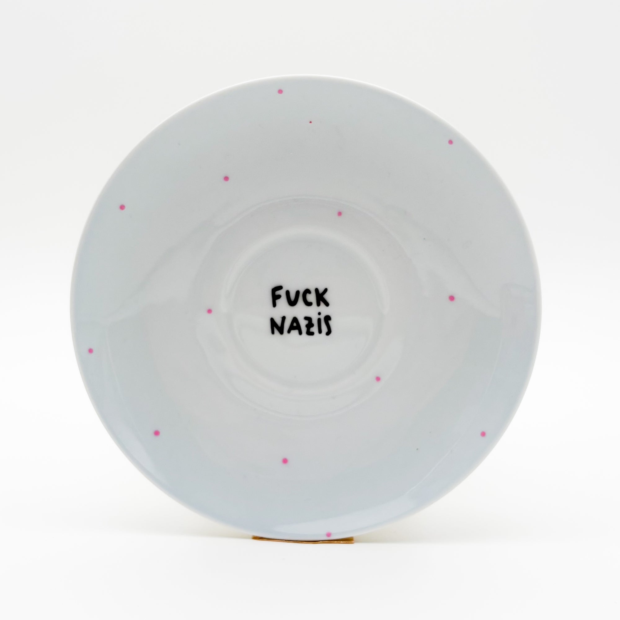 Wandteller small FUCK NAZIS "fade"