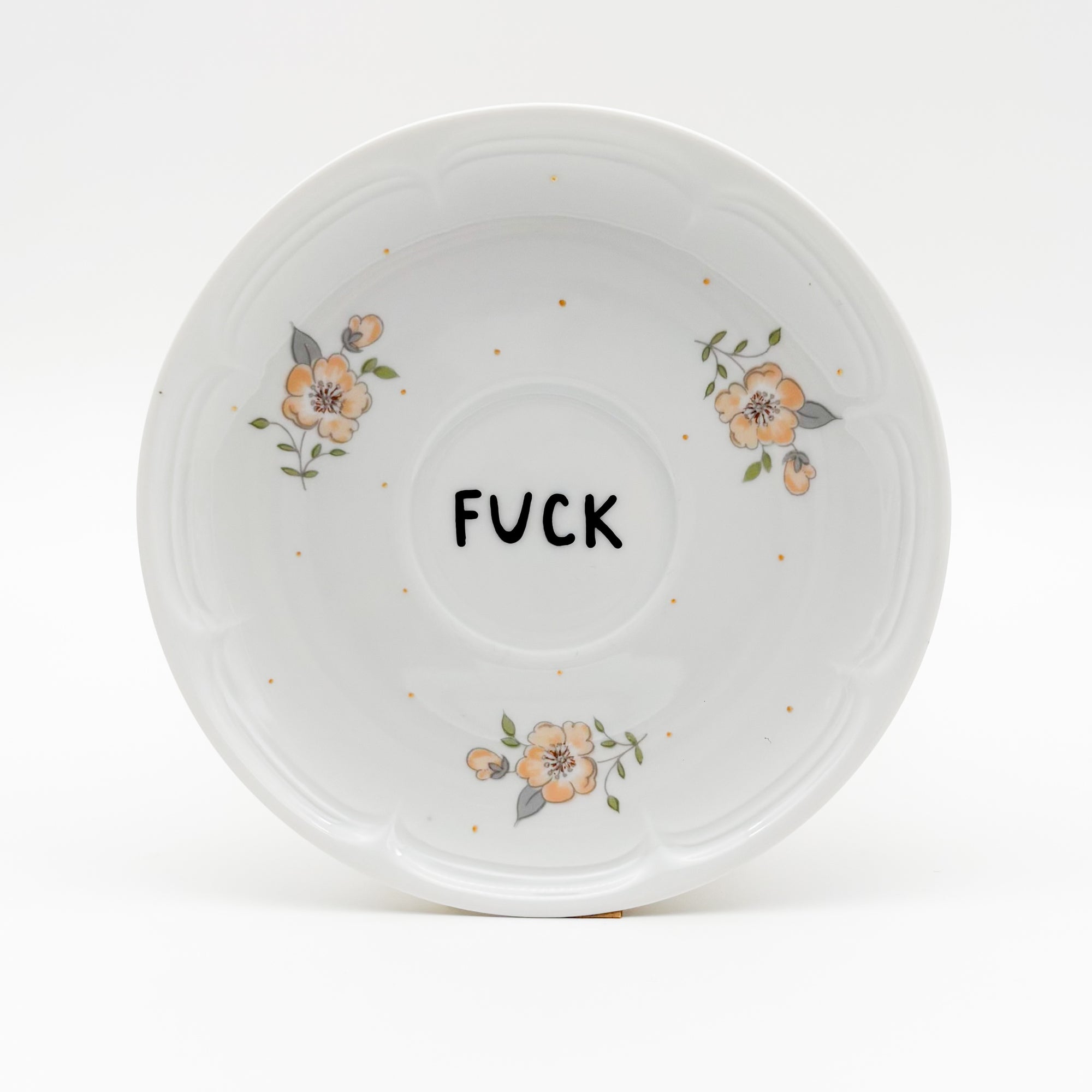 Wandteller small FUCK "flower"