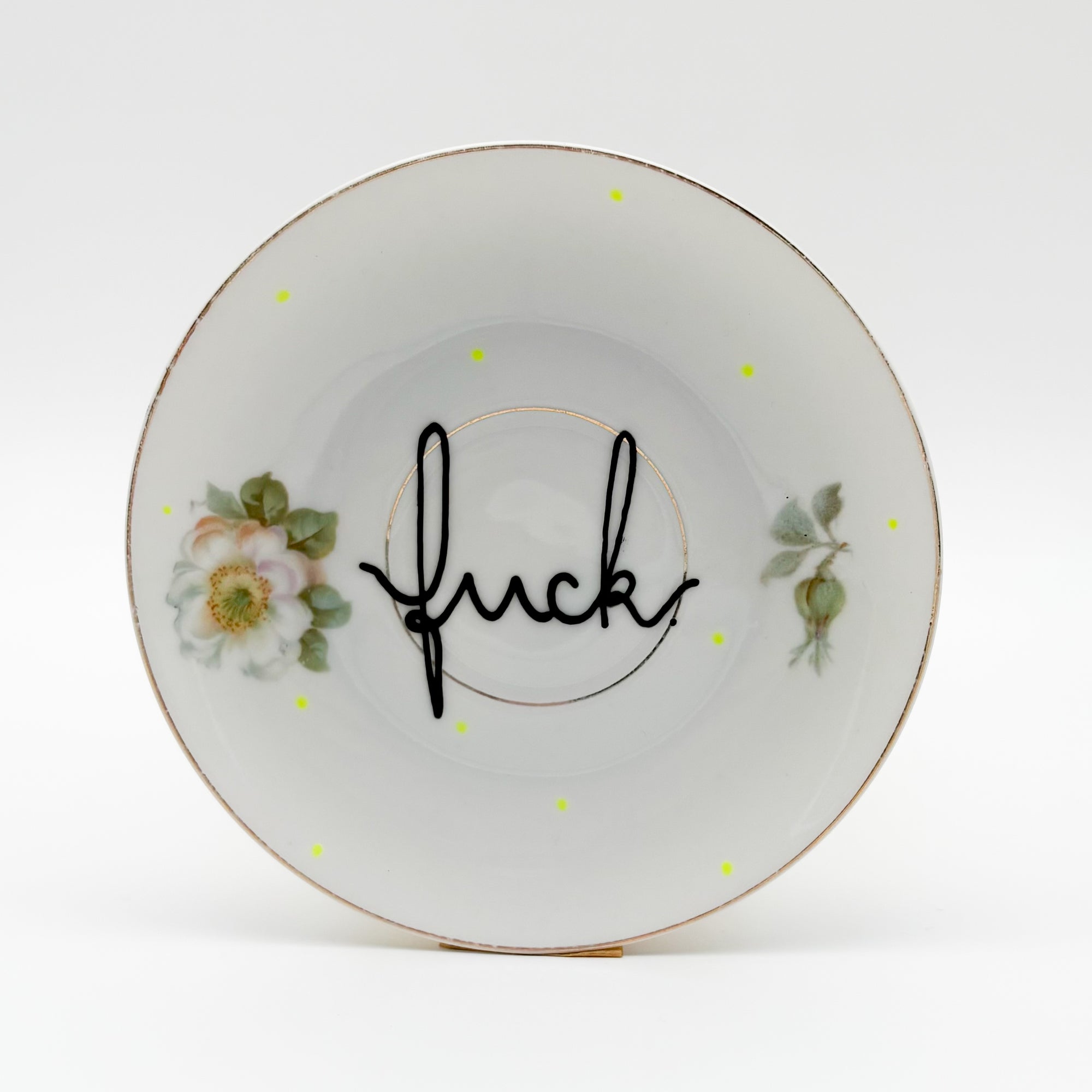 Wandteller small fuck "neon dots"