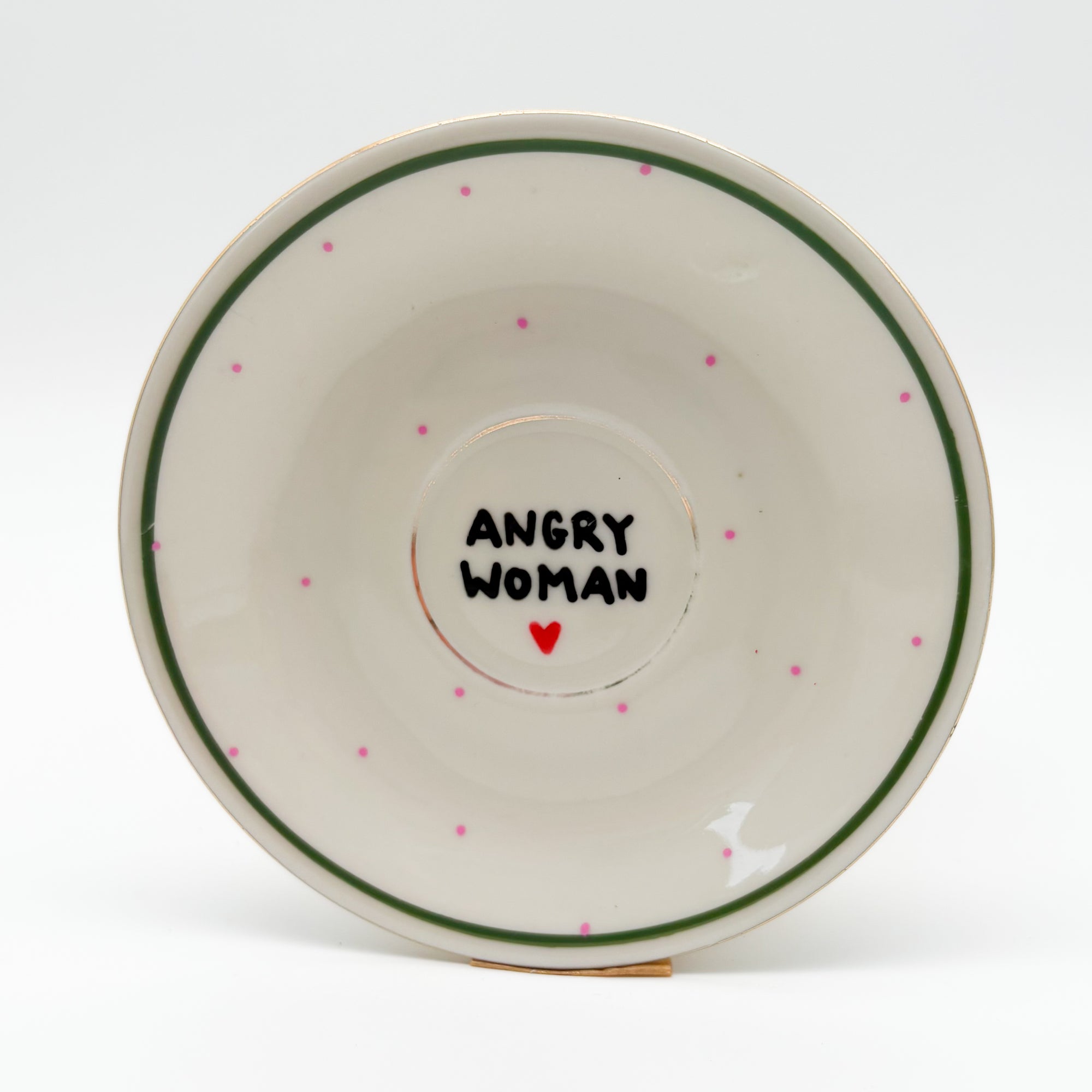 Wandteller small ANGRY WOMAN "ring"