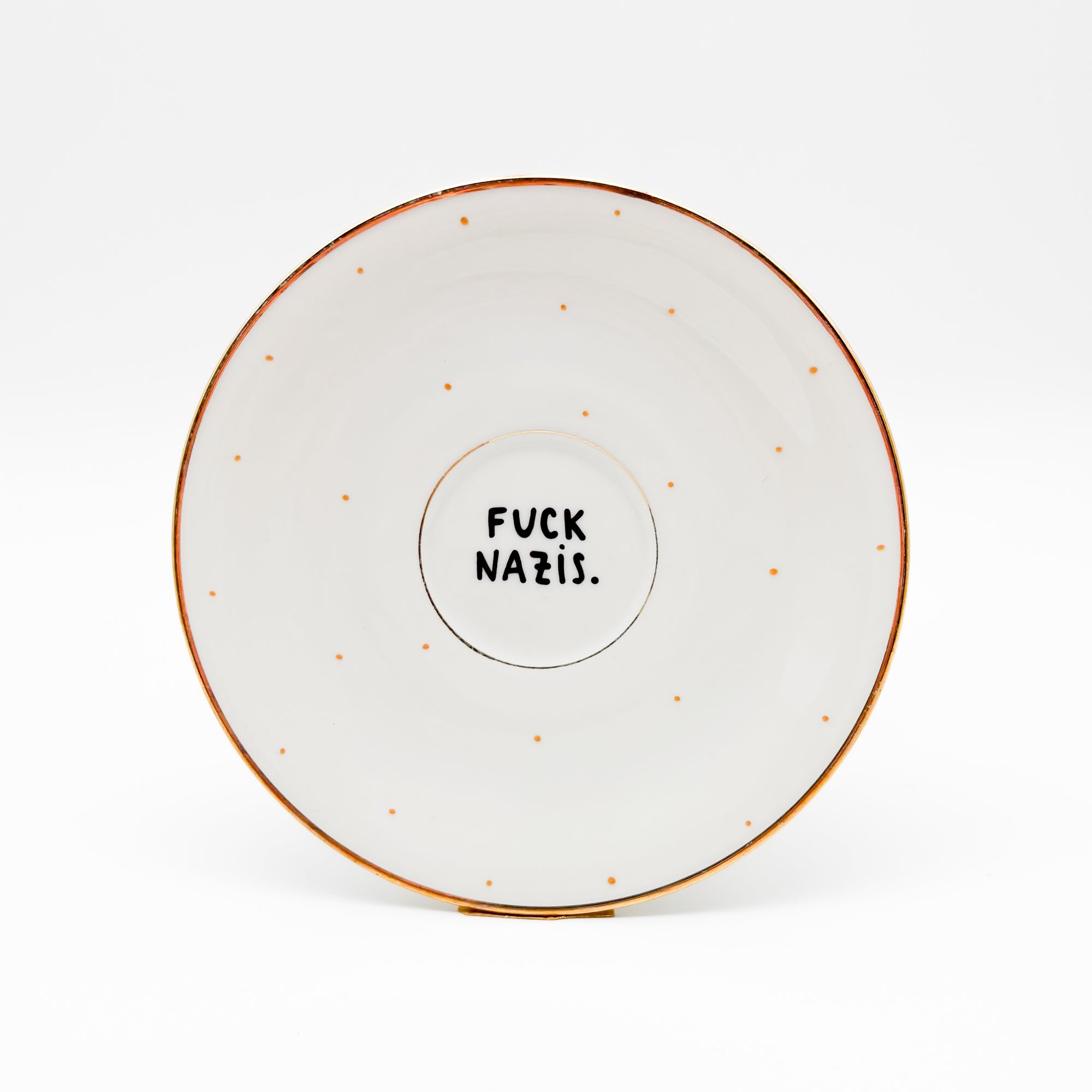 Wandteller small FUCK NAZIS "fade"