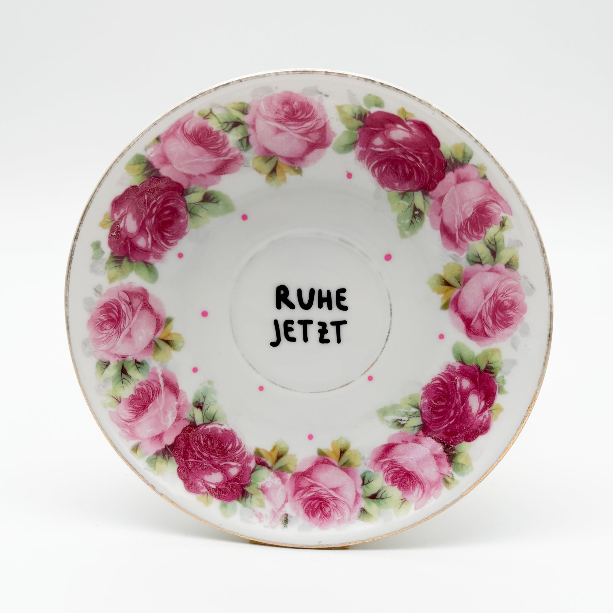 Wandteller small RUHE JETZT "roses"