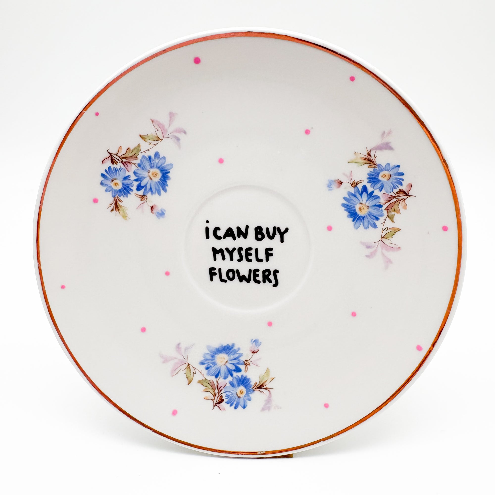 Wandteller small I CAN BUY MYSELF FLOWERS „babyblue"