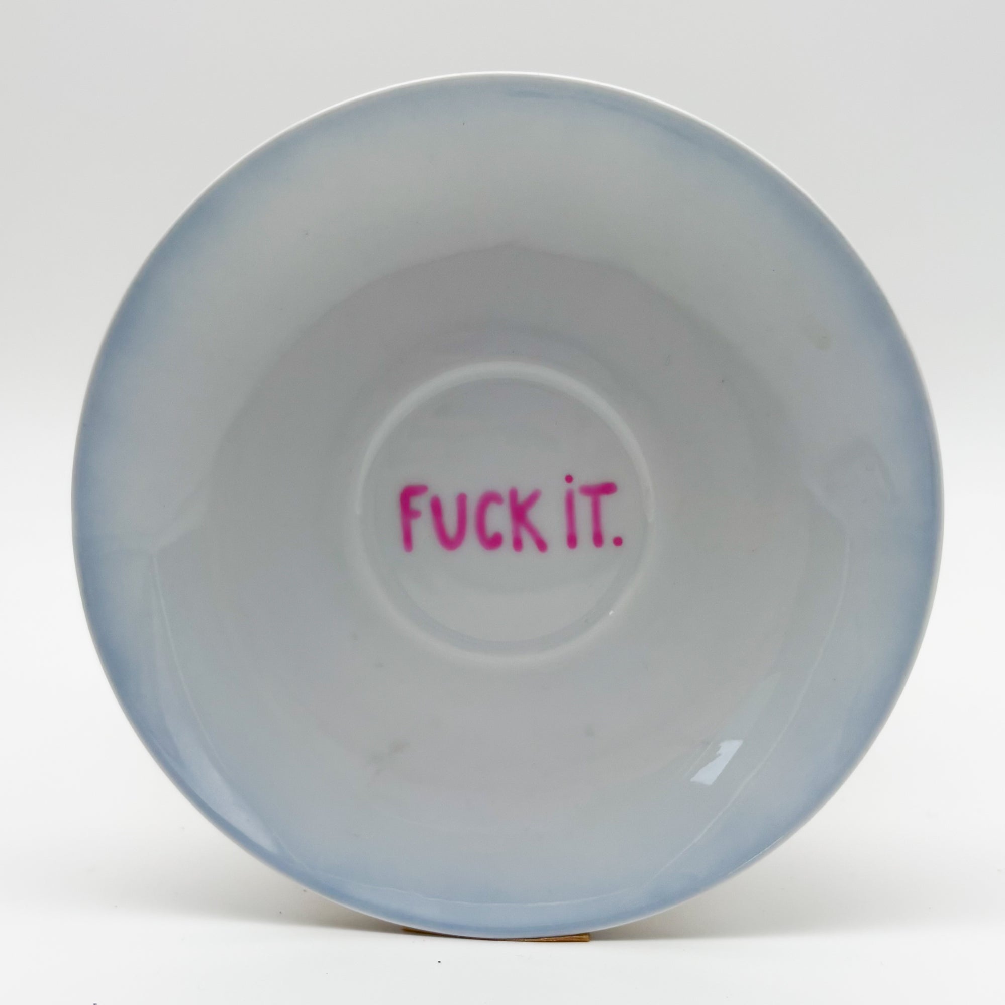 Wandteller small FUCK IT "fade"