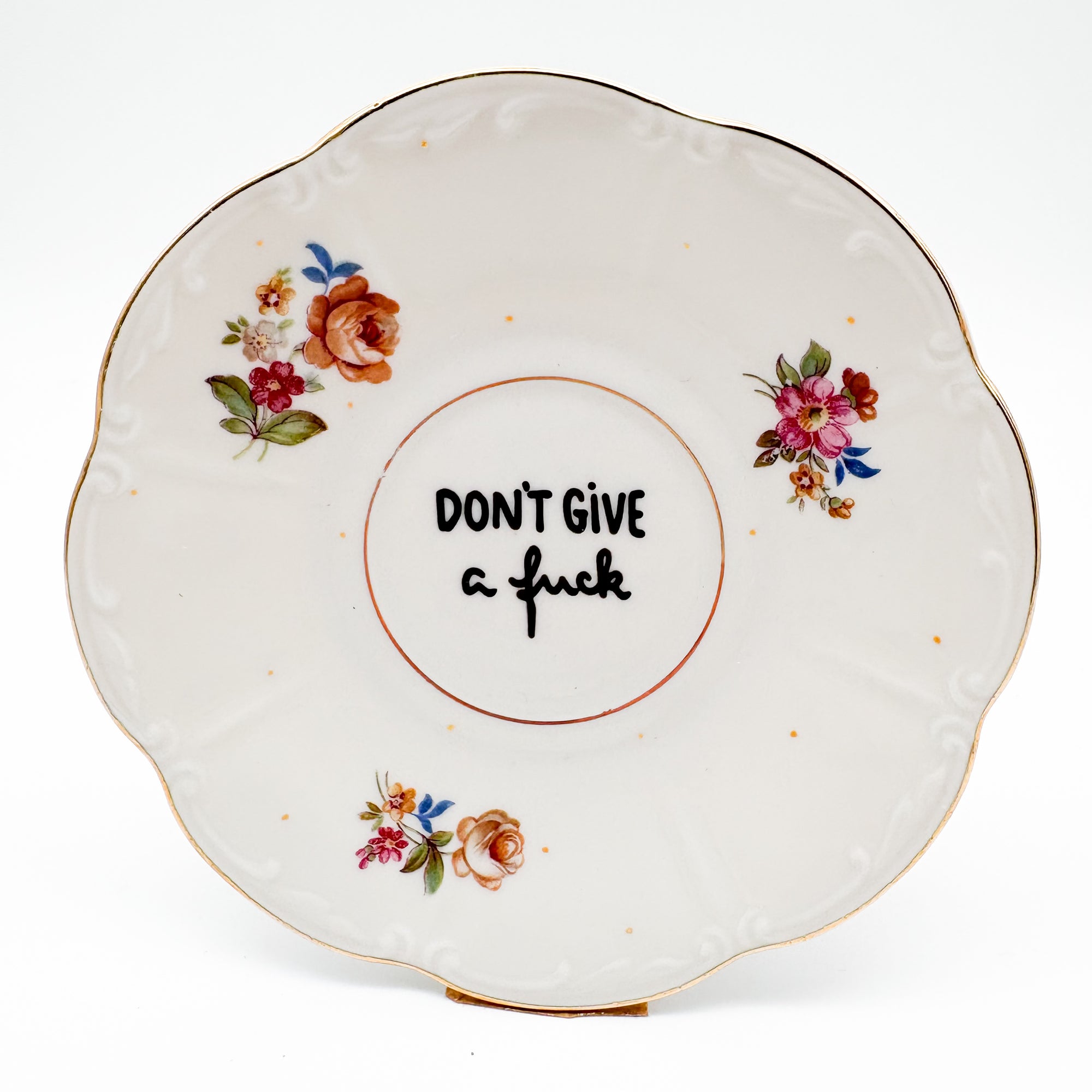 Wandteller small DON´T GIVE a fuck "lovely "