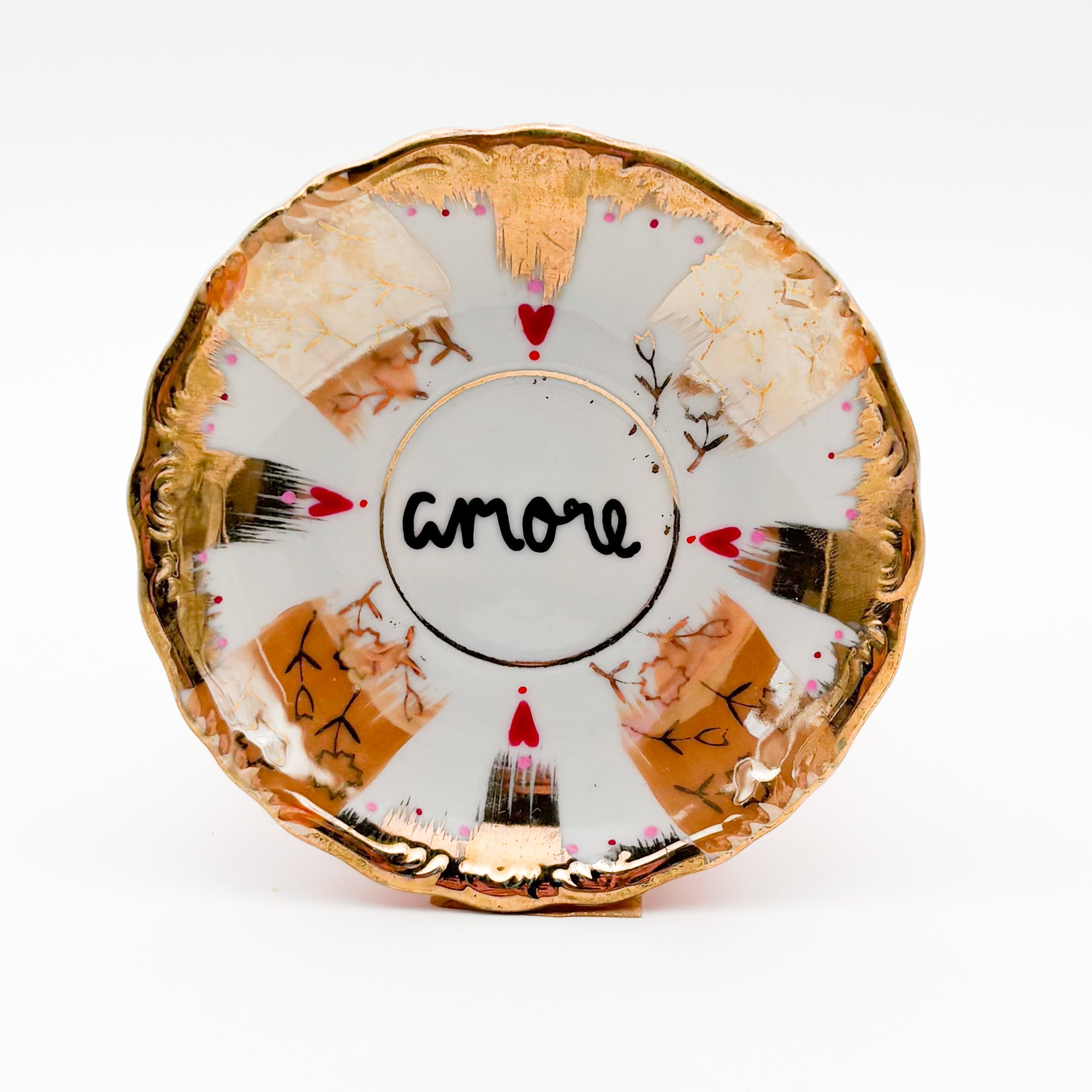 Wandteller mini amore "oranje"