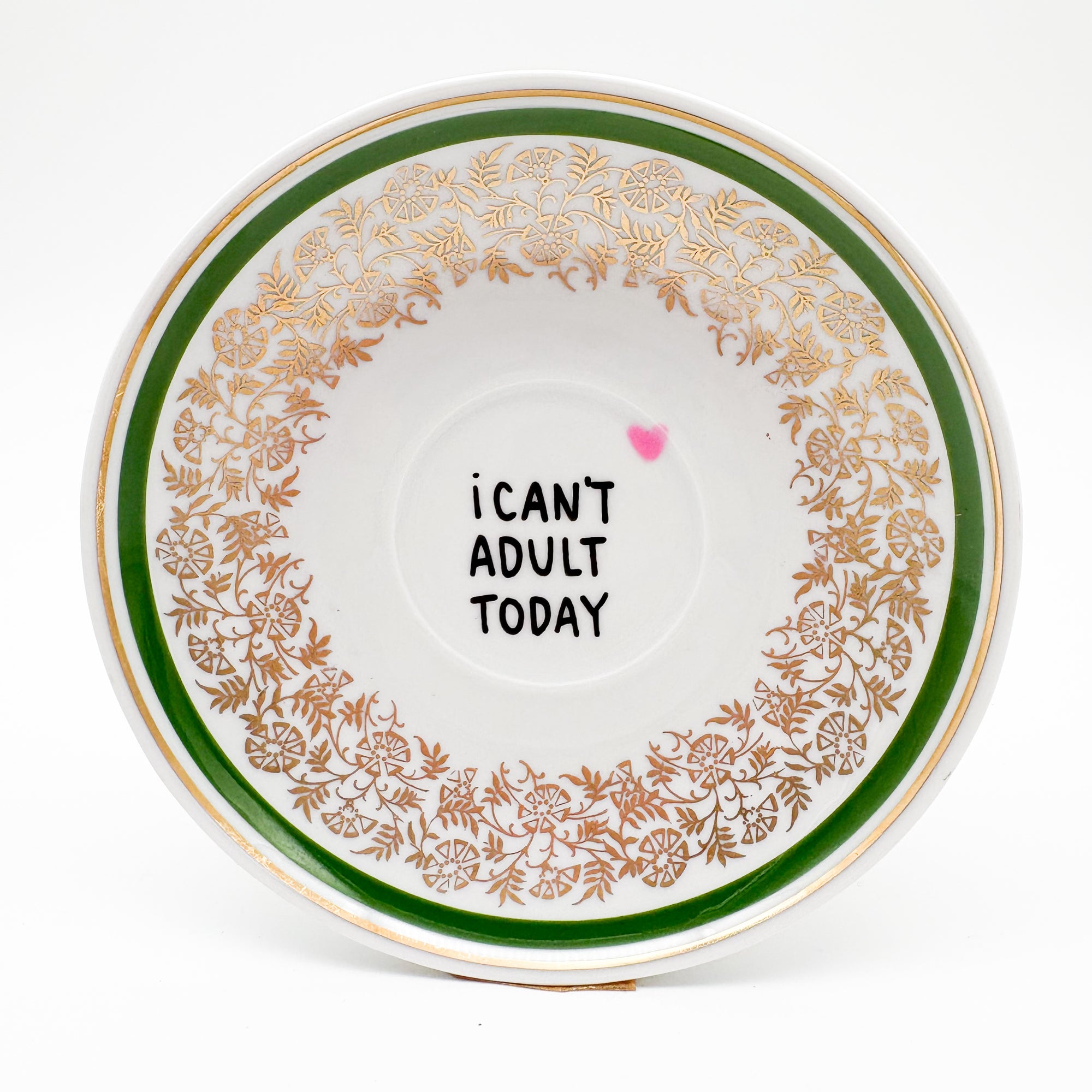 Wandteller small I CAN´T ADULT TODAY "ring"