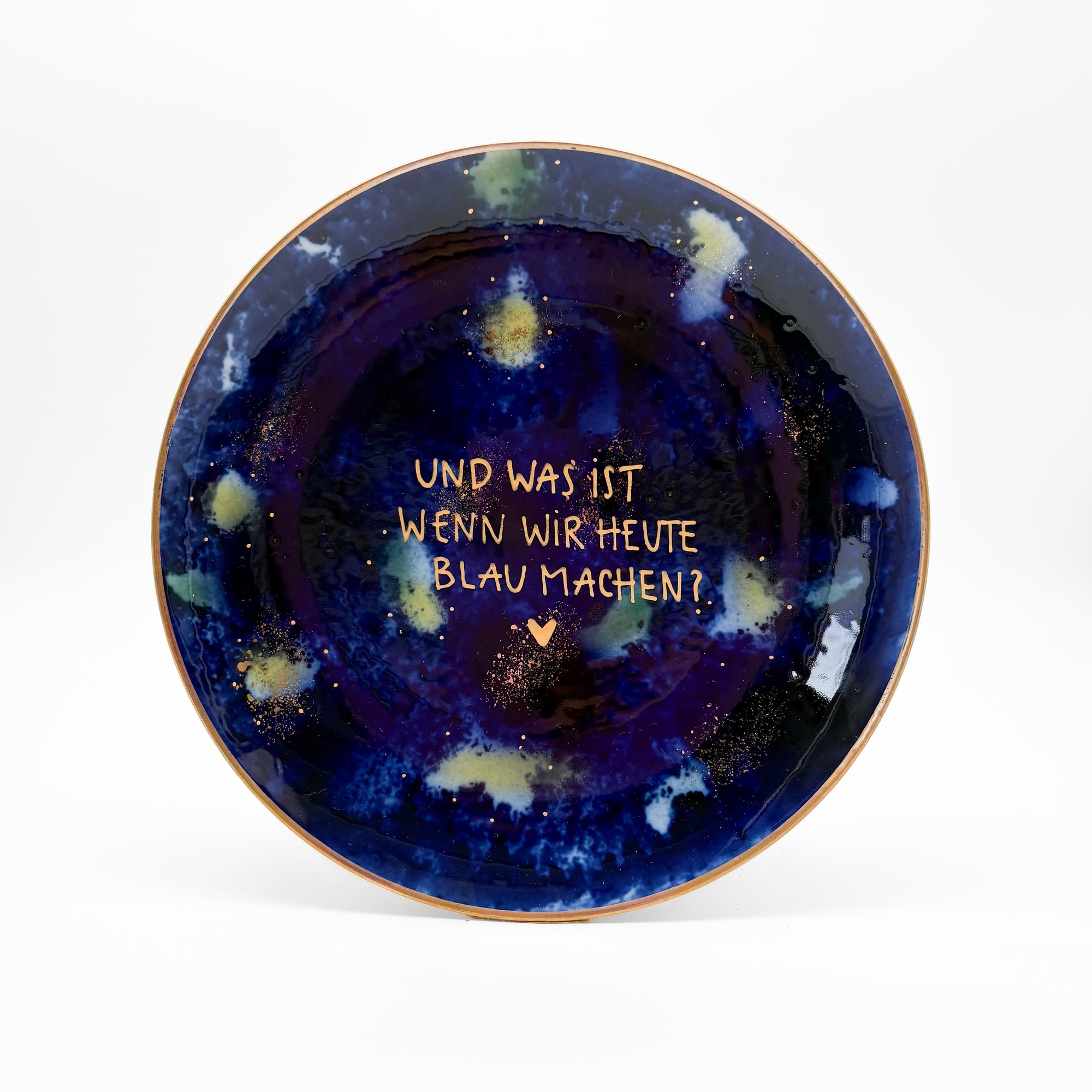 Wandteller midi UND WAS IST WENN WIR HEUTE BLAU MACHEN? "ocean"