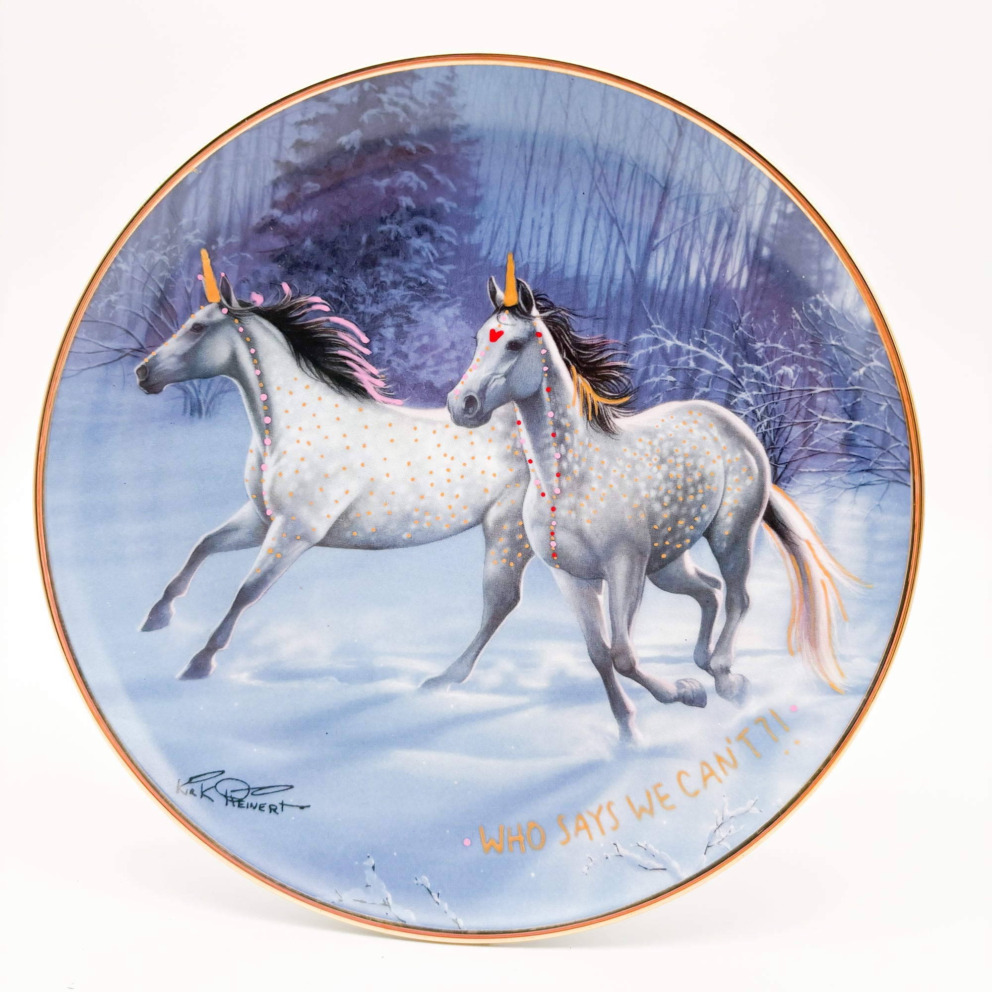 Wandteller midi WHO SAYS WE CAN´T? "winter"