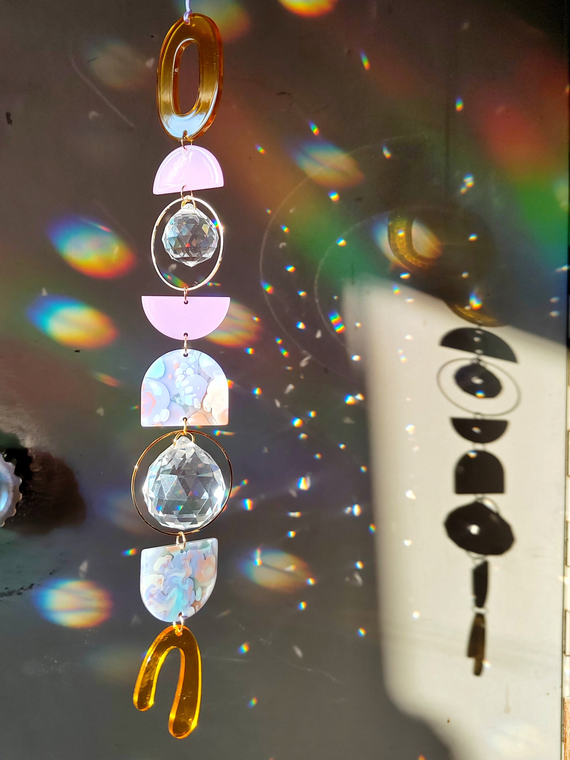 Suncatcher mit Kristall & bunten Details