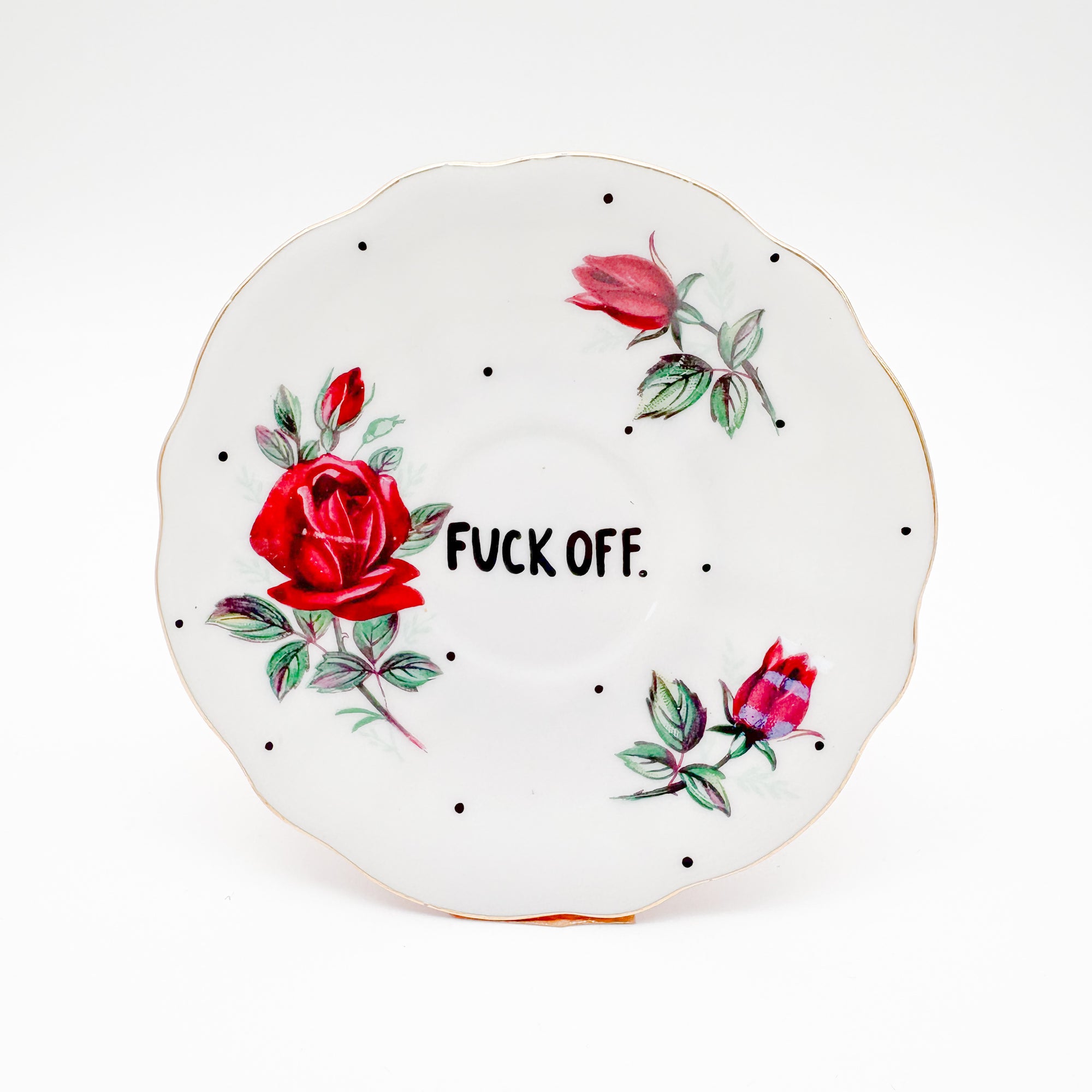 Wandteller mini FUCK OFF "rose"