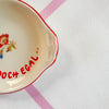 Vintage Wandteller „MIR DOCH EGAL“ – handbemalte Statement-Wanddeko aus Porzellan