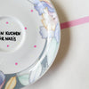 Vintage Wandteller „KEIN KUCHEN FÜR NAZIS" – handbemalte Statement-Wanddeko aus Porzellan