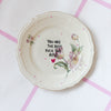 Vintage Wandteller „you are the bes.fuck the rest." – handbemalte Statement-Wanddeko aus Porzellan