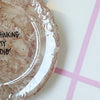 Vintage Wandteller "OVERTHINKING IS MY CARDIO" – handbemalte Statement-Wanddeko aus Porzellan