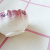 Vintage Schale "FUCK" – handbemalte Statement Deko aus Porzellan