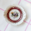 Vintage Wandteller "FUCK" – handbemalte Statement-Wanddeko aus Porzellan