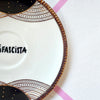 Vintage Wandteller "ANTIFASCISTA" – handbemalte Statement-Wanddeko aus Porzellan