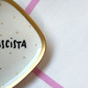 Vintage Wandteller "ANTIFASCISTA" – handbemalte Statement-Wanddeko aus Porzellan