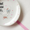 Vintage Wandteller "gans schön feel" – handbemalte Statement-Wanddeko aus Porzellan