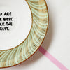Vintage Wandteller "YOU ARE THE BEST.FUCK THE REST." – handbemalte Statement-Wanddeko aus Porzellan