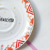 Vintage Wandteller "ANTIFASCISTA" – handbemalte Statement-Wanddeko aus Porzellan