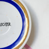 Vintage Wandteller "ANTIFASCISTA" – handbemalte Statement-Wanddeko aus Porzellan