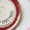 Vintage Wandteller "FUCK YOU VERY MUCH" – handbemalte Statement-Wanddeko aus Porzellan