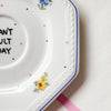 Vintage Wandteller "I CAN´T ADULT TODAY"– handbemalte Statement-Wanddeko aus Porzellan